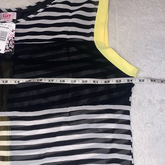 NWT Lucy Diamonds Sheer High Low Open Back Top 3X - Picture 11 of 11